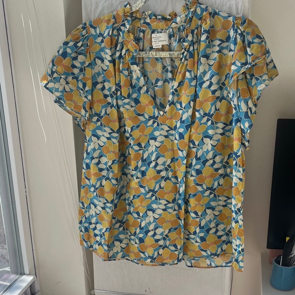 Trovatta Birds of Paradis Floral Blouse